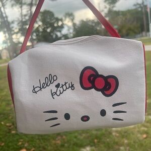 Hello Kitty White and Red Canvas “lunch” Bag
